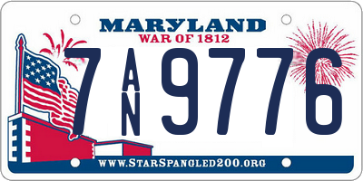 MD license plate 7AN9776