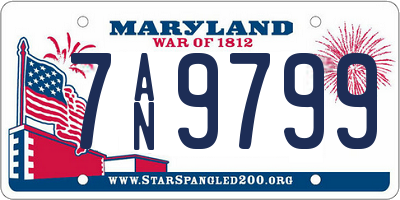 MD license plate 7AN9799