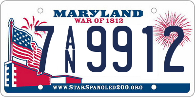 MD license plate 7AN9912