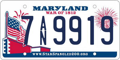 MD license plate 7AN9919