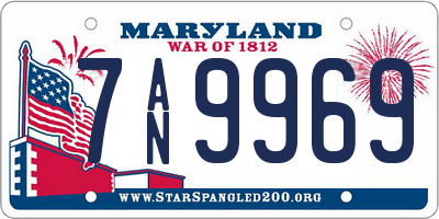 MD license plate 7AN9969