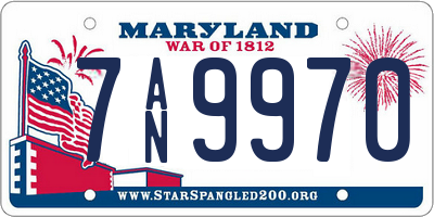 MD license plate 7AN9970