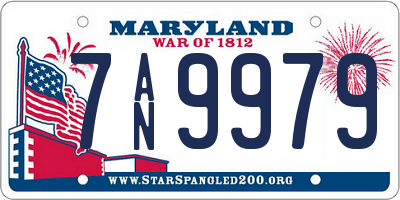 MD license plate 7AN9979