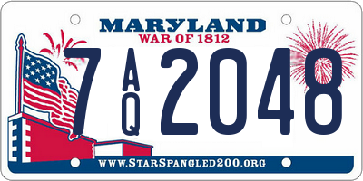 MD license plate 7AQ2048