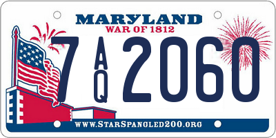 MD license plate 7AQ2060