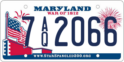 MD license plate 7AQ2066