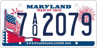 MD license plate 7AQ2079