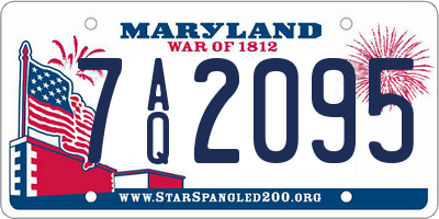 MD license plate 7AQ2095