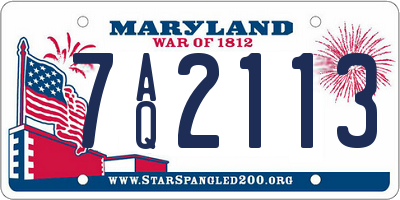 MD license plate 7AQ2113