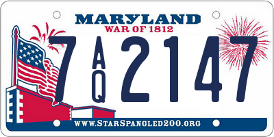 MD license plate 7AQ2147