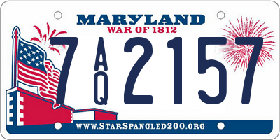 MD license plate 7AQ2157