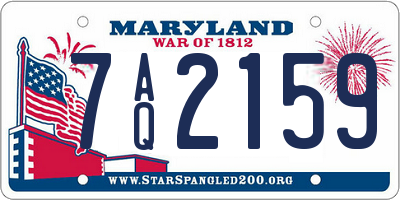 MD license plate 7AQ2159