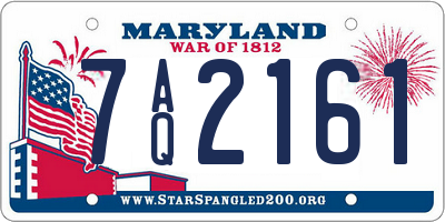 MD license plate 7AQ2161