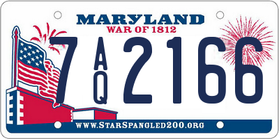 MD license plate 7AQ2166