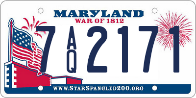MD license plate 7AQ2171