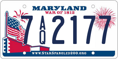MD license plate 7AQ2177
