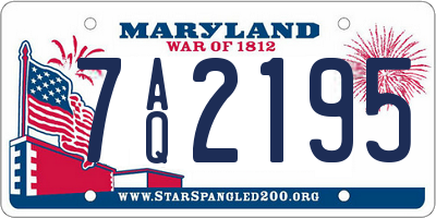 MD license plate 7AQ2195