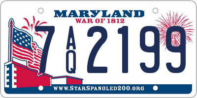 MD license plate 7AQ2199