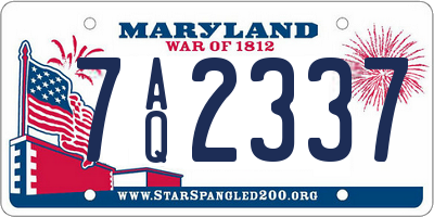 MD license plate 7AQ2337