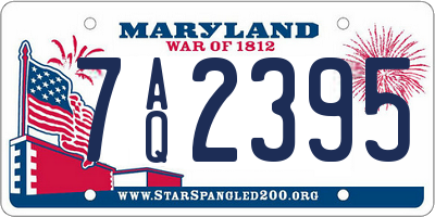 MD license plate 7AQ2395