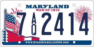 MD license plate 7AQ2414