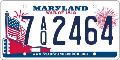 MD license plate 7AQ2464