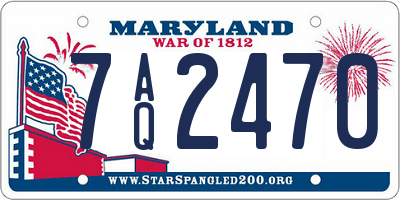 MD license plate 7AQ2470