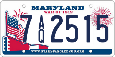 MD license plate 7AQ2515
