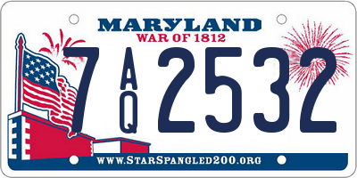 MD license plate 7AQ2532