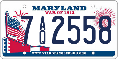 MD license plate 7AQ2558