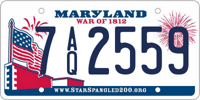 MD license plate 7AQ2559