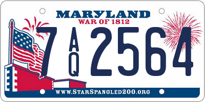 MD license plate 7AQ2564