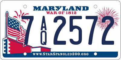 MD license plate 7AQ2572