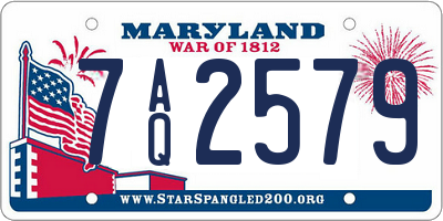 MD license plate 7AQ2579