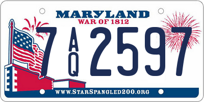 MD license plate 7AQ2597