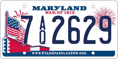 MD license plate 7AQ2629