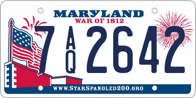 MD license plate 7AQ2642