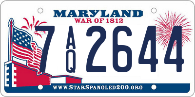 MD license plate 7AQ2644