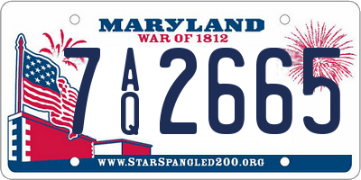 MD license plate 7AQ2665