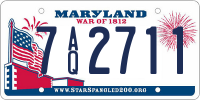 MD license plate 7AQ2711
