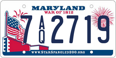 MD license plate 7AQ2719