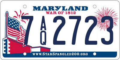 MD license plate 7AQ2723