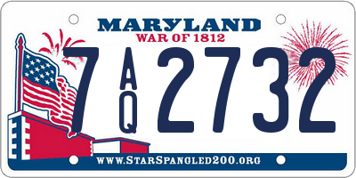 MD license plate 7AQ2732