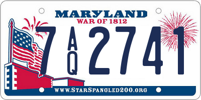 MD license plate 7AQ2741
