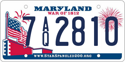 MD license plate 7AQ2810