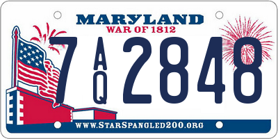 MD license plate 7AQ2848