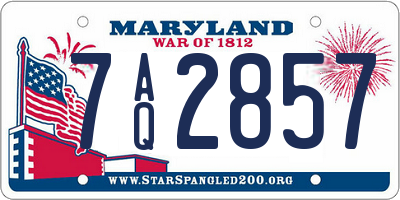 MD license plate 7AQ2857