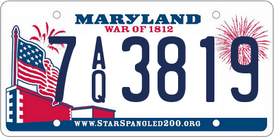 MD license plate 7AQ3819