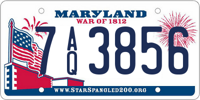 MD license plate 7AQ3856
