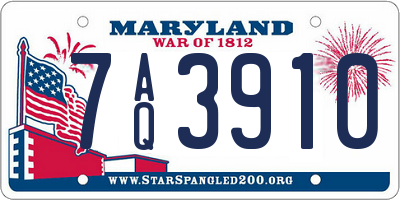 MD license plate 7AQ3910